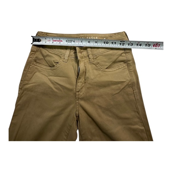 American Eagle Outfitters Womens Khaki Super Stretch Skinny Pants Size 0 Regular - Picture 6 of 10